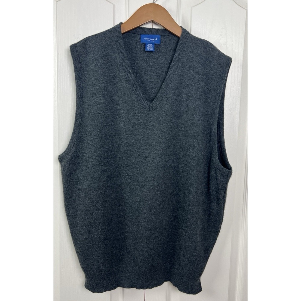 Vintage TownCraft  Sweater Vest Size XL‎ Grandpa Academia 80's 90's Professor
